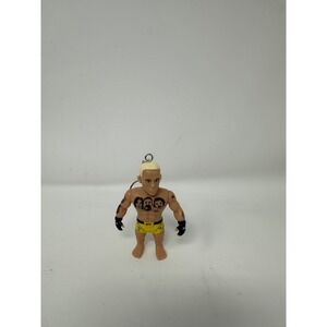 UFC Charles Oliveira Action Figure Keychain Yellow Trunks Blonde Hair MMA Figure
